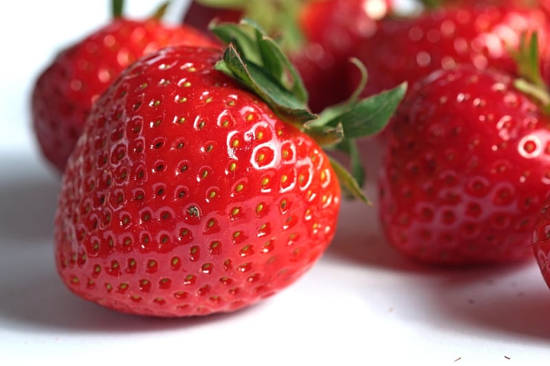 Strawberries in a vertical garden